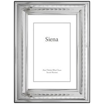 Siena 클래식 해머드 실버 액자 변색 방지 마감 모든 엔드 테이블 크레덴자 선반 또는 침실용 탁자를 위한 완벽한 사진 프레임 실버 12.7x17.8cm(5x7인치) 1, 8x10, Hammered Silver