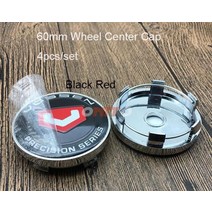 벤츠악세사리 4 개대 60mm 68mm vossen 로고 엠블럼 스티커 자동차 휠 센터 허브 캡 림 커버 bmw vw 벤츠 혼다 마쓰다 아우디 도요타, 60mm 블랙 레드 1