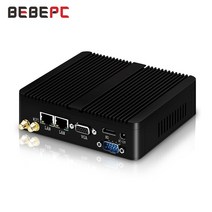 BEBEPC 팬리스 미니 PC 인텔 셀러론 J1900 N2830 듀얼 LAN 윈도우 10 J2900 4 코어 산업용 데스크탑 컴퓨터 COM WiFi HTPC, 03 4G RAM 128G SSD WiFi, 06 Pentium J2900 2 LAN