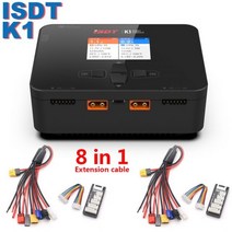 ISDT K1 듀얼 리포 배터리 밸런스 충전기 방전기 1-6S AC 100W DC 2X250W 10A 스마트 for Life Lilon Lipo LiHv Pb NiMH, k1 8 in 1_미국 플러그