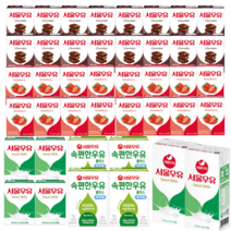 서울우유 멸균우유 속편한 200ml 24팩 / 1000ml 10팩, 딸기 200ml x 24팩