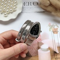 금장시계 여성 럭셔리 시계 뱀 석영 골드 다이아몬드 손목 패션 팔찌 reloj mujer