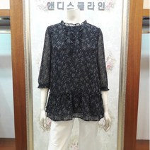 이랜드 [앤디스클라인]괴정점 앤디스클라인 밑단 캉캉 프릴 꽃프린트 블라우스 A2 KBB 431A_괴정점