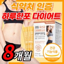 광동 식약처 인증 가르시니아 캄보지아 추출물 플러스 모유 유래 유산균 다이어트 효소 허리 뱃살 복부 내장 체 지방 중년 여성 남성 식 약 청 건강 기능 식품 보조제 라풀굿사은품증정, 240포 (8개월)