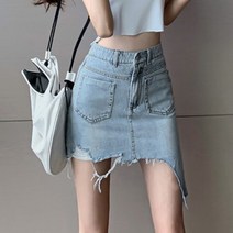 겟잇미 당일배송 프론트 백포켓 워싱 미니스커트
