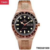 [정품]국내 당일발송 정품 TIMEX 큐 타이맥스시계 TW2U61500 레트로 빈티지시계 로즈골드 남성메탈시계 정장시계 손목시계