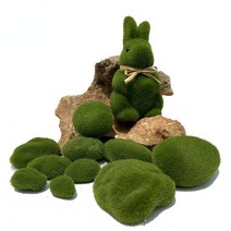 인공 녹색 이끼 식물 시뮬레이션 돌 창의적인 가정 잔디 바닥 조경 분재 10 개, 01 10pcs 3x5cm