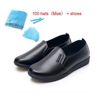 주방 안전화 바리스타 신발 요리사 웨이터 호텔 및 레스토랑 작업 미끄럼 방지 플랫 블랙 오일 방수 여성