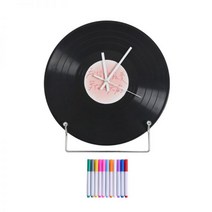 라이브바 레트로 인테리어 장식 소품 레코드샵 LP판, 05 러브시원앞+메탈거치대+시계+