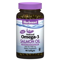 블루보넷 내추럴 오메가 3 연어 오일 1000mg 소프트젤 식물성 오메가3, 90개입 × 1개