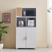 Sunshine 렌지대 밥통 선반 수납장 서랍 세트 대형 800, 그레이