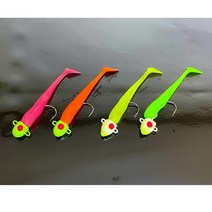 YJF갈치물결채비 역지그세트 쉐드웜 풀치 칼치 국산 루어낚시, 핑크 7g(1개입)