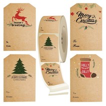 300pcs의 롤 DIY Xmas Holiday Present 현재 랩 라벨 스티커 크리스마스 용품