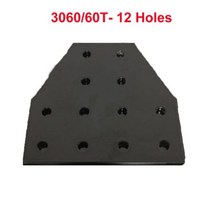 ㄱ앵글 홀 실버 조인트 보드 플레이트 용 코너 앵글 브래킷 연결 스트립 더블 그루브 알루미늄 프로파일 개, 블랙 3060-60t