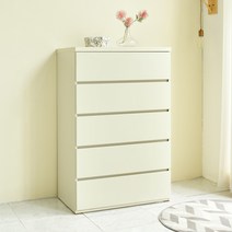 데코라인 픽스 5단 서랍장 800 (크림화이트), 단품
