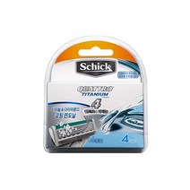 쉬크 쿼트로 티타늄 면도기날, 4개입, 1개