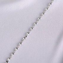 가배리본 잠자리 라운드 은체인 20cm 실버체인 팔찌재료 925 SILVER, 실버