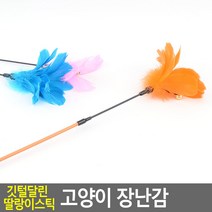 깃털달린 딸랑이 고양이 장난감 놀아주기 혼자노는 지능발달