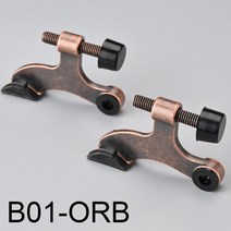 2 팩 블랙 아연 합금 힌지 핀 도어 스토퍼 고무 범퍼 실버 숨겨진 도어 스톱 댐퍼 가구 도어 하드웨어, mta0530-구, 02 MTA0530-ORB