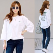 걸즈팩토리 여성용 비포 7부티셔츠