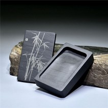 서예 중국 전통 대나무 커버 디자인 고급 벼루, 13.5x7.5x2.5cm형