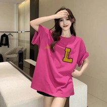 WZC 여성 반팔 티셔츠 순면 라운드 오버핏 흰티 면티 봄 여름 상의 빅사이즈 M~3XL