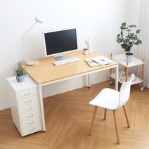 다가구 프래그마 책상 100 x 45 cm, 상판(블랙 + 아이보리) + 프레임(아이보리)