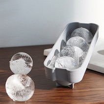 국내제작 실리콘 아이스볼 얼음몰드 4구 얼음틀 얼음 트레이 실리콘몰드 미니 왕 원형 왕구슬 하이볼 둥근 칵테일 빅볼 제빙기 아이스트레이 구슬 실리콘얼음틀 왕얼음틀, 그레이