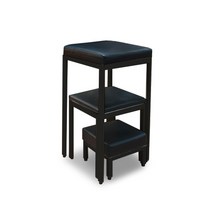 가구엔 슬림형패디의자세트(소) 무광블랙프레임 전문샵의자, 블랙