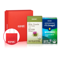 GNC 밀크씨슬 원데일리 600mg x 60p + 알티지 오메가3 600mg x 60p + 쇼핑백 세트, 5세트