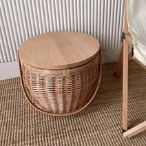 라탄 쿨러 피크닉 바구니 보냉 손잡이 바스켓 감성캠핑용품 사이드테이블 인테리어소품, 바로 발송