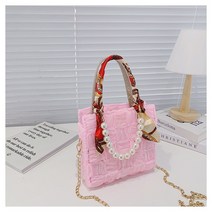 뜨개가방 만들기 망스티치 코바늘 가방뜨기 키트 DIY 버킷백 토트백, B.스퀘어 버킷백, 핑크