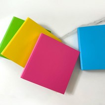 접착식 미니앨범 스티커 인생네컷 포토앨범 성장앨범 25P, 25매입, 연두