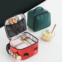 다이어트 도시락가방 아이스박스 락앤락 보온 보냉백, 클래식스퀘어-그린
