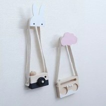 아기방 우드 걸이 후크 남자아이 여자아이방 꾸미기 출산선물, 토끼, 핑크