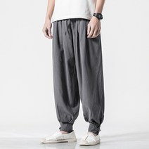 스님 바지 남자 면마 빅사이즈 냉장고바지 여름