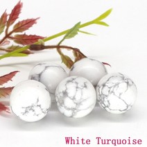 애완돌 반려돌 20mm 스톤 비즈 천연 보석 레이키 힐링 라운드 볼 크리스탈 DIY 목걸이 팔찌 쥬얼리 세공 액세서리, [04] 20pc, [29] White Turquoise