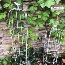 Makone 상표등록 Makone 상표등록 정원꾸미기 오벨리스크 철제 덩쿨 넝쿨식물 으아리꽃 유칼립투스 능소화 러브체인 지지대, 꼭지 고동색 큰 사이즈