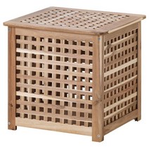 이케아 홀 보조테이블 내추럴 50x50x50cm 아카시아나무원목, 이미지참조