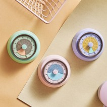 스터디 타이머 수험생선물 구글시계 자석 태엽식 주방 스파게티 타이머, 바이올렛