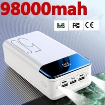 올인원파워뱅크 모바일 새로운 보조베터리 대용량 빠른 /98000mah 전원 범 충전 인산철파워뱅크 올인원 정품 파워뱅크 100000mah 대용량파워뱅크 캠핑용파워뱅크 차박용파워뱅크, 빨간