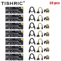 그래픽카드 글카 TISHRIC VER009C 플러스 PCIE 라이저 카드 8 채굴 게임용, 10개
