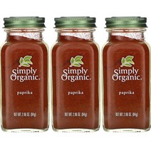 Simply Organic Paprika 심플리오가닉 향신료 파프리카 파우더 2.96oz 84g 3병, 3개