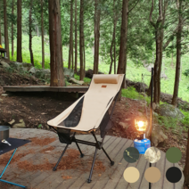 롱 릴렉스 캠핑 의자 2개 캠핑 체어 감성 폴딩 접이식 편한 휴대용 캠핑용 초경량 백패킹, 라이트브라운, 1 1