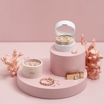 리빙공감 쥬얼리 미니 휴대용 멀티 미니 보석함, 화이트
