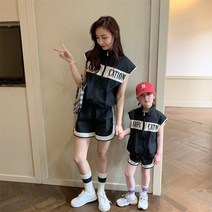 바로배송 런닝맨커플룩 맘커플룩 여름상하세트 트레이닝세트 운동복 여름트레이닝 운동복상하세트