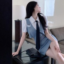 프레피룩 하이틴룩 교복 원피스 Y2K 스커트 세트 셋업 영국 미국 E
