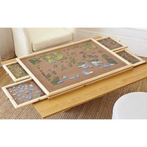 퍼즐받침대 전문가용 퍼즐 원목 프레임 서랍형 작업대, 500조각- 내부프레임 58x45cm