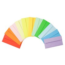 상우문화사 가로형 칼라봉투/머니봉투 170x85mm 8매포장 40봉BOX판매, 청색