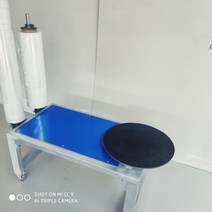 파렛트 랩핑기 회전판 파레트 래핑기 택배 배달포장 필름, 70cm이내의수동2단이중샤프트패키지